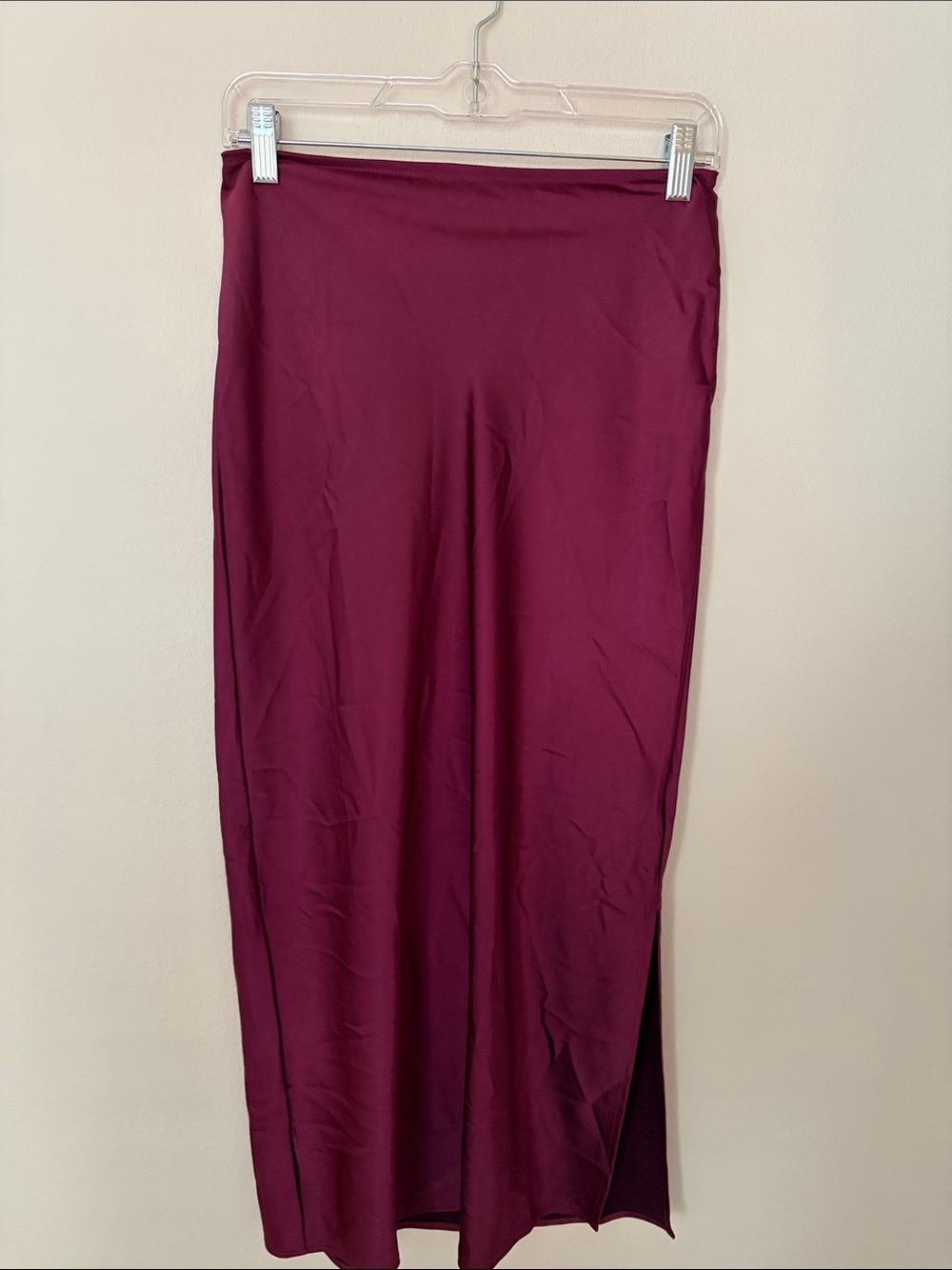 Old Navy Wine Maxi Skirt with Side Slit